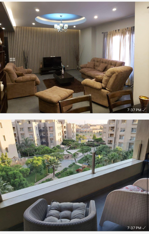 Fifth Settlement, Apartments, Flats, Houses & Villas, EGP 800/month,  Furnished,  2 BR,  160 Sq. Meter,  Flat 2 Rooms For Rent In Palm Hills The Village Compound Near American University