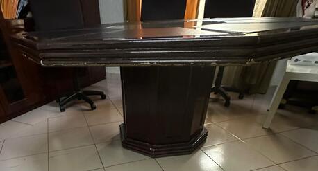 Al Malaz, Furniture, SAR 200,  Large Round Octagon Shape Conference Table Without Chairs