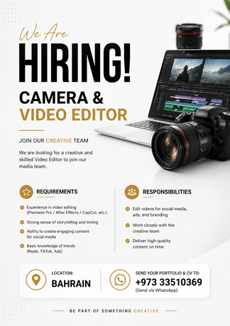 Mahooz, Jobs, Looking Creative & Skilled Video Editor