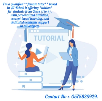 Al Rehab, Lessons Offered, Experienced Female Tutor Available In Al Rehab, Jeddah