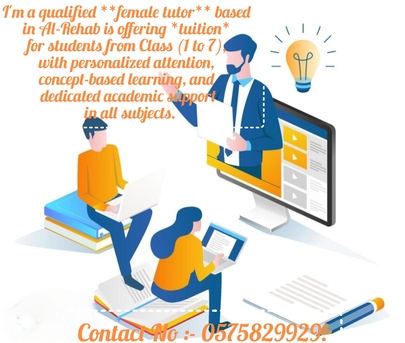 Al Rehab, Lessons Offered, Experienced Female Tutor Available In Al Rehab, Jeddah