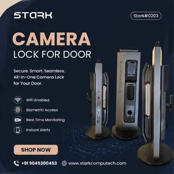 Mumbai, Computers, INR 22738,  Stark Computech Smart Camera Door Lock With Real-Time Security
