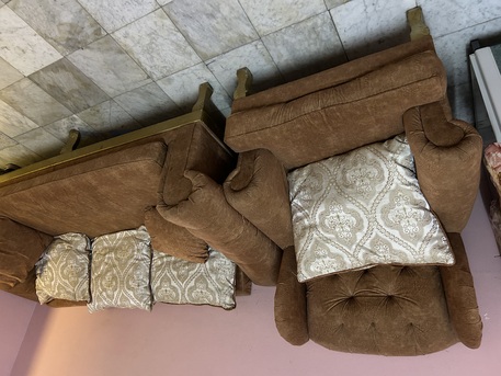 Al Sharafeyah, Household Items, SAR 350,  Bed Set With Mattress + Sofa Set For Sale &ndash; Good Condition