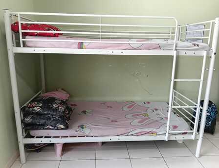 Al Khobar Al Shamalia, Household Items, SAR 300,  Kids Bunk Bed White Steel Nice Condition