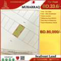 BHD 80000,  Seafront Residential Land For Sale In Muharraq, Raya District