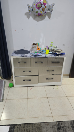 Dammam, Furniture, SAR 700,  Urgent Sale - 2 Kids Bed, 2 Side Table, 1 Dressing Table, A 6 Door Wardrobe,Good Condition