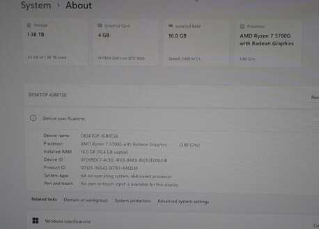 Jeddah, Computers, SAR 1850,  Gaming PC RGB AMD Ryzen 7, DDR4 Ram 16gb, SSD 512gb + 1tb HD, Win 11 Original