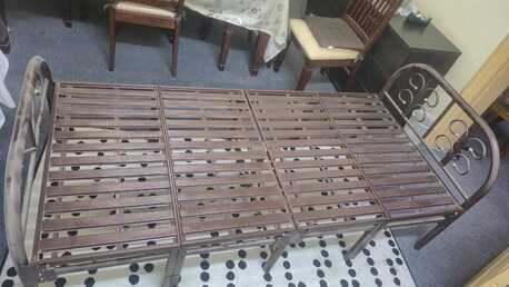 Jeddah, Furniture, SAR 200,  Foldable Steel Single Bed And Mattress For Sale