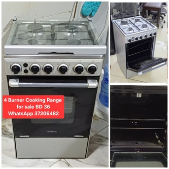 Manama, Appliances, BHD 36,  ✅️ 4 Burner Cooking Range For Sale In Good Condition With Delivery