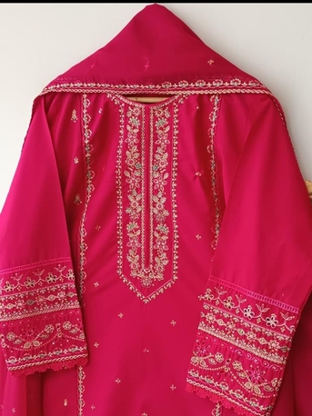 Ajman, Clothing & Accessories, AED 180,  Ready To Wear Cotton Lawn Embroidered Work