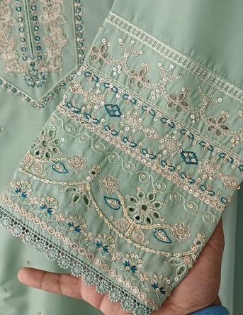 Ajman, Clothing & Accessories, AED 180,  Ready To Wear Cotton Lawn Embroidered Work