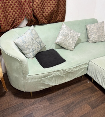 Riyadh, Furniture, SAR 100,  Two Piece Sofa Set For Sale With Cusions