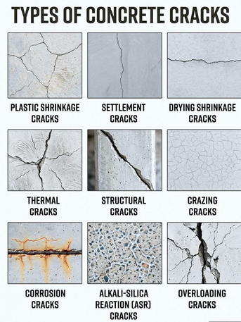 Riyadh, Construction, Cracks Repair, Settlement, Much Load Cracks , Concret Cancer