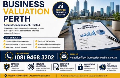 Perth, Real Estate, Business Valuation Perth | Certified Valuers & Reports