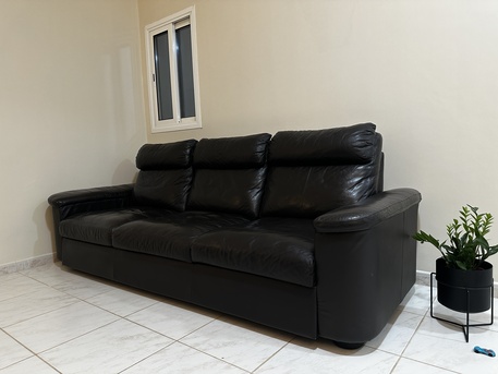 Khobar, Furniture, SAR 2000,  IKEA Sofa Leather 3 Seater - Very Good Condition