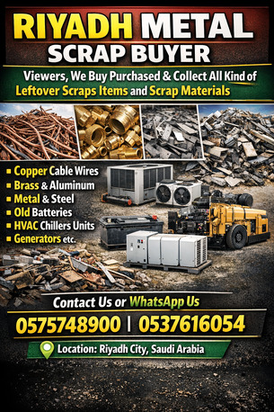 Riyadh, Items Wanted, We Buying All Types Of Scraps Materials Scraps Items 0575748900