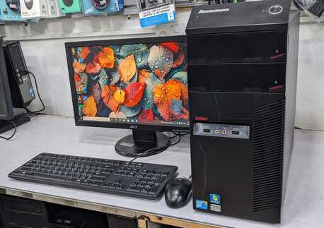 Manama, Computers, BHD 28,  Lenovo Core 2 Duo Desktop PC 4GB RAM 500GB HDD With 19" Monitor Win & Office Ready To Use