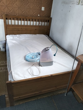 Riyadh, Household Items, SAR 02590,  Ikea Bed Mattress ( Mattress Need To Change),green Plastic Cabinet,wood Cabinet And Refrig