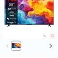 SAR 1300,  TCL LCD 58 Inch 4K HDR For Sale. Slightly Used With New Packed Bracket.