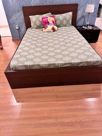Saar, Furniture, BHD 60,  Double Bed With Mattress & Box Cabinet