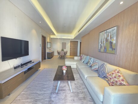 Juffair, Apartments, Flats, Houses & Villas, BHD 450/month,  Furnished,  2 BR,  135 Sq. Meter,  | Magnificent 2BR | Luxurious & Classy | Balcony | Closed Kitchen | Family Building In New