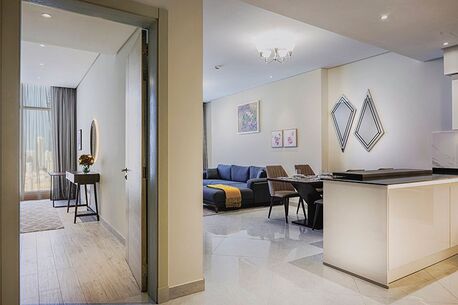 Juffair, Apartments, Flats, Houses & Villas, BHD 400/month,  Furnished,  1 BR,  85 Sq. Meter,  Stunning | Ultra-Modern | Classy Finishing | Near Ramez Mall Juffair