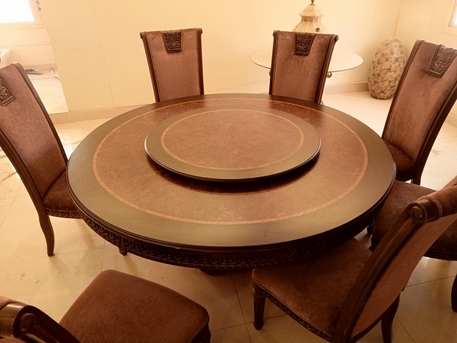 Jeddah, Furniture, SAR 900,  Traditional Style Wooden Dining Table Good Condition Delivery Possible