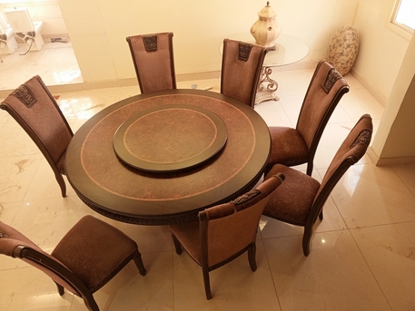 Jeddah, Furniture, SAR 900,  Traditional Style Wooden Dining Table Good Condition Delivery Possible