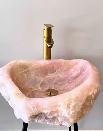 Dubai, Furniture, AED 5300,  Premium Wash Basin Quartz Rock Natural Sink Vessel Bowl