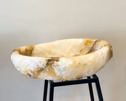 Dubai, Furniture, AED 5300,  Premium Wash Basin Quartz Rock Natural Sink Vessel Bowl