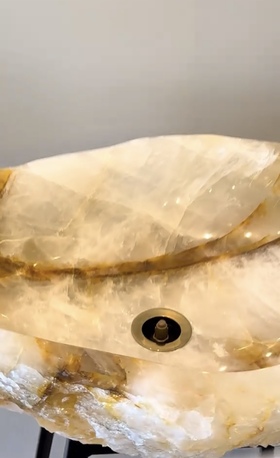 Dubai, Furniture, AED 5300,  Premium Wash Basin Quartz Rock Natural Sink Vessel Bowl