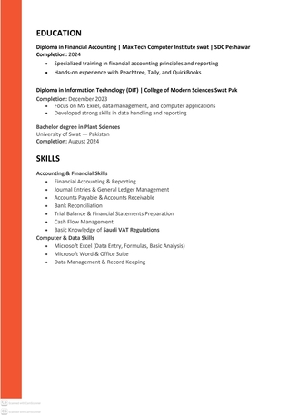 Riyadh, Job Seekers, Junior Financial Accountant | Data Analyst | NEBOSH Certified | Available In KSA