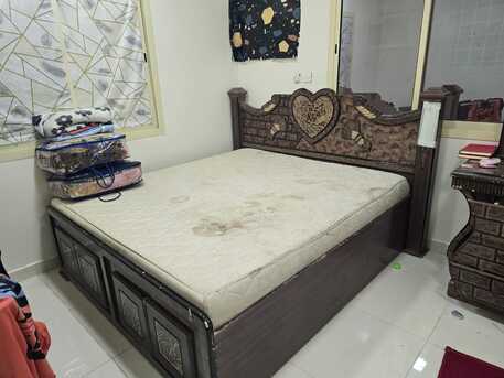 Hofuf, Furniture, SAR 300,  King Size Bed With Mattress And Dressing Table And Sofa For Urgent Sale!!