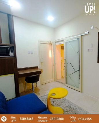 Muharraq, Apartments, Flats, Houses & Villas, BHD 140/month,  Furnished,  Studio,  30 Sq. Meter,  Studio Flat For Rent With Furniture And EWA, Muharraq, REF - A009