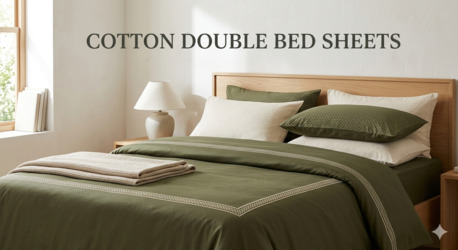 Kabul, Household Items, Ind 1499,  Buy Cotton Double Bed Sheets Online India - 100% Pure Cotton With 2 Pillow Covers