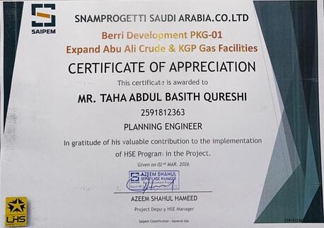 Jubail, Job Seekers, Planning Engineer , Planner , Aramco.