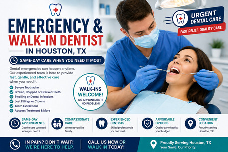 Houston, Dental, Emergency & Walk-In Dentist In Houston, TX For Same-Day Dental Care