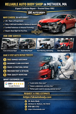 Boston, Automotive, SK Auto Body &ndash; Auto Body Shop Methuen MA You Can Trust Near You