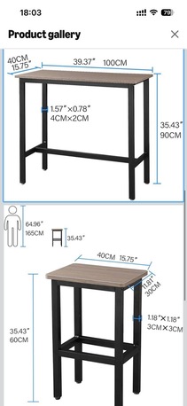 Riyadh, Furniture, SAR 200,  Bar Table With Stools