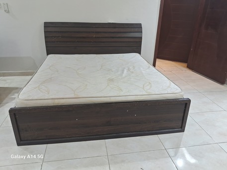 Jeddah, Furniture, SAR 300,  QUEEN SIZE BED WITH MATRESS FOR SALE-0539599336