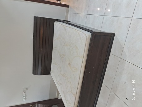 Jeddah, Furniture, SAR 300,  QUEEN SIZE BED WITH MATRESS FOR SALE-0539599336