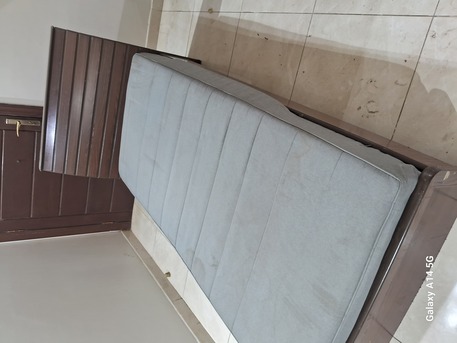 Jeddah, Furniture, SAR 100,  SINGLE BED WITH MATTRESS FOR SALE-100SAR-0539599336