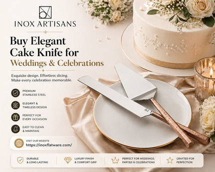 Austin, Household Items, USD 31,  Buy Elegant Cake Knife For Weddings & Celebrations | Inox Artisans
