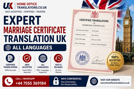 Birmingham, Translation, Expert Marriage Certificate Translation UK - All Languages