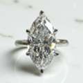 GBP 3250,  Stunning 3.50ct Hidden Halo Solitaire Marquise Diamond Ring