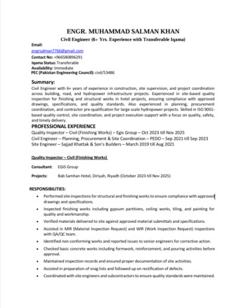 Madinah, Job Seekers, Qa/Qc Civil Inspector