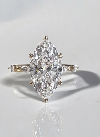London, Jewelry, GBP 3250,  Best 3.50ct Spaced Band Marquise Engagement Rings