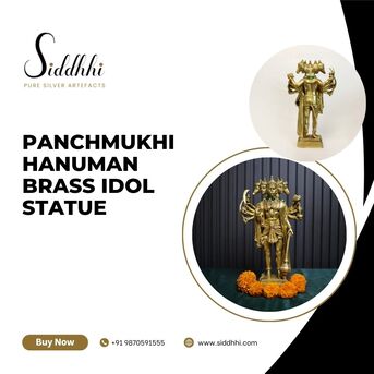 New Delhi, Appliances, INR 33000,  Buy Panchmukhi Hanuman Brass Idol | Protection & Vastu | Siddhhi Arts