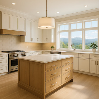 New York, Interior Design, Brighten Your Kitchen With White Shaker Kitchen Cabinets