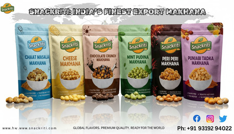 Mumbai, Food Delivery, Snackriti Makhana Manufacturer: Your Trusted Source For Quality Makhana In Bihar